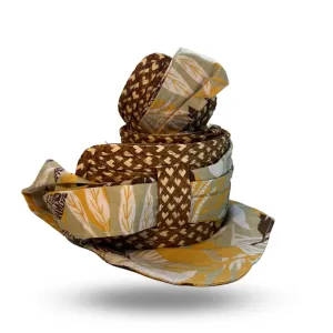 Empire belt off white and caramel with hearts