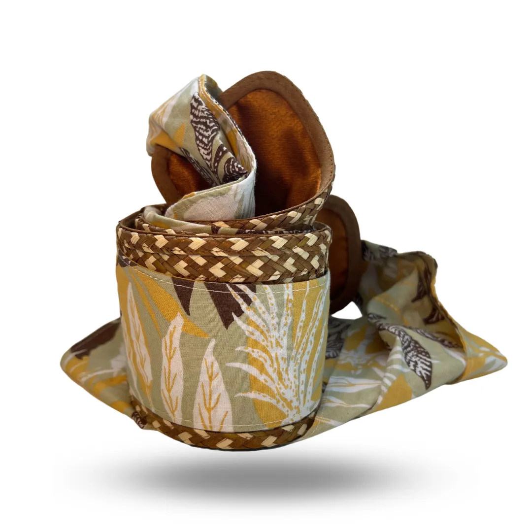 Empire belt off white and caramel with hearts