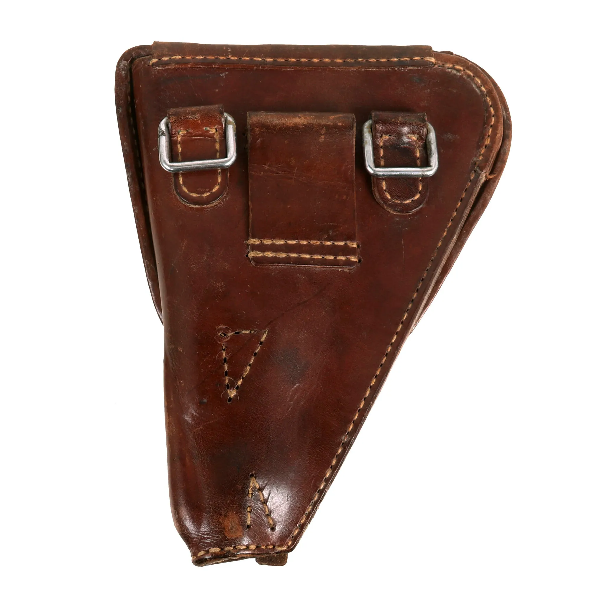 Original Japanese WWII Type 14 Nambu Pistol Leather Holster - Dated 1939 - Excellent