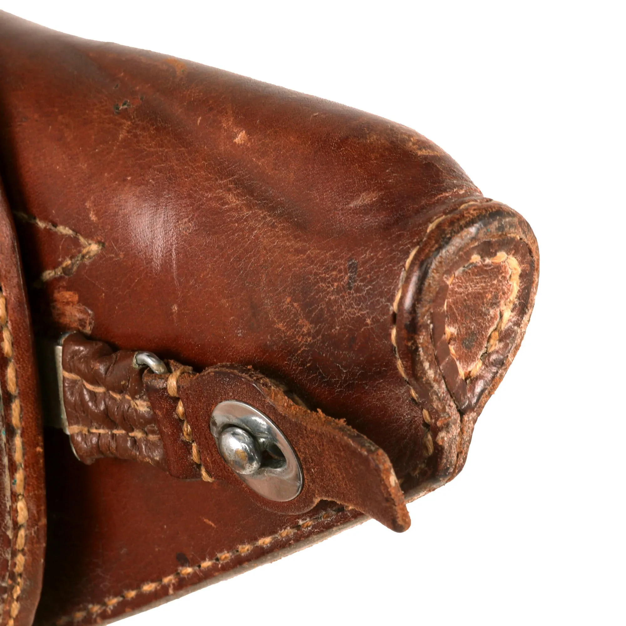 Original Japanese WWII Type 14 Nambu Pistol Leather Holster - Dated 1939 - Excellent