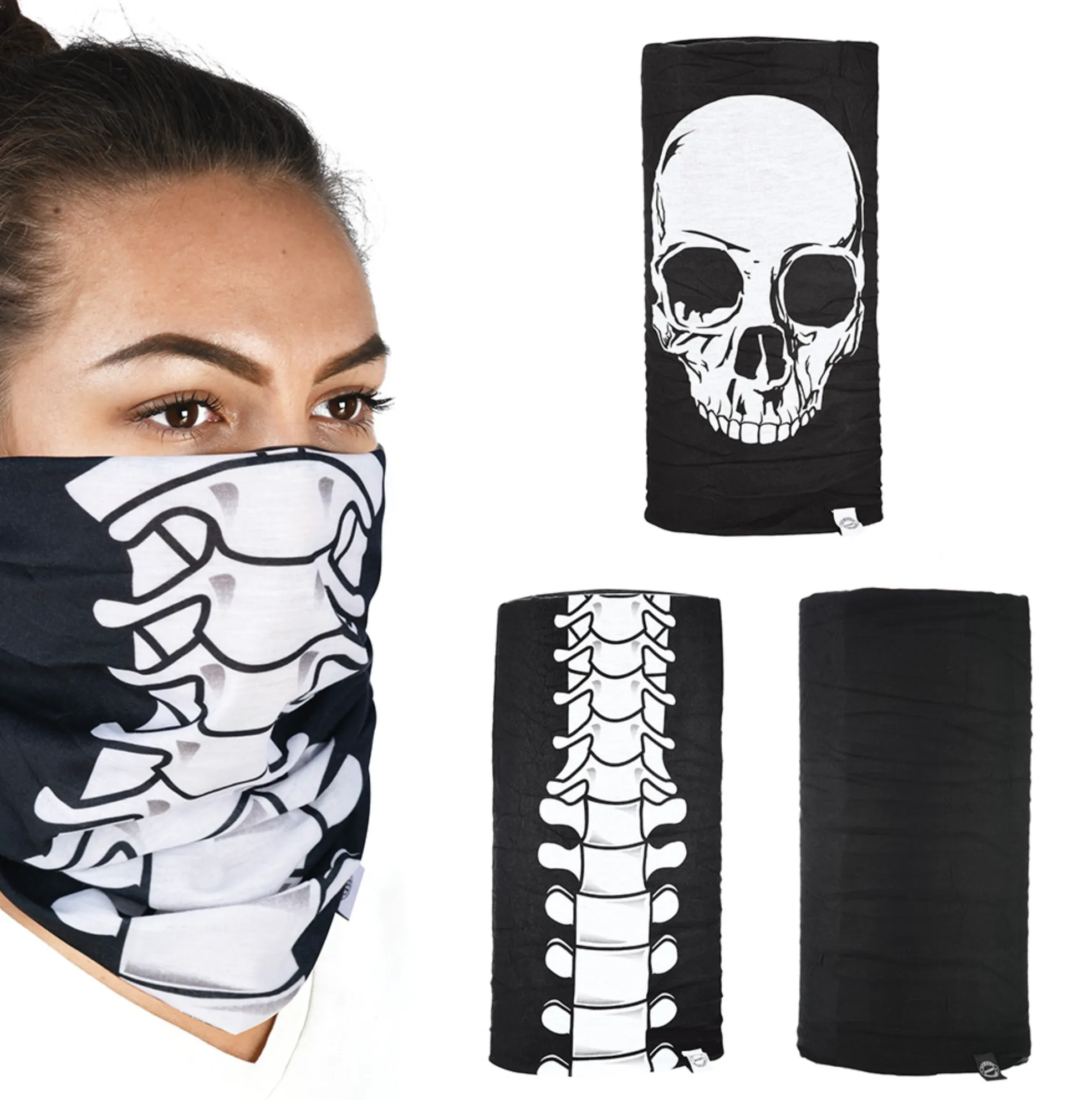 Oxford 'Comfy' Neck Tubes - 3 pack - Skeleton