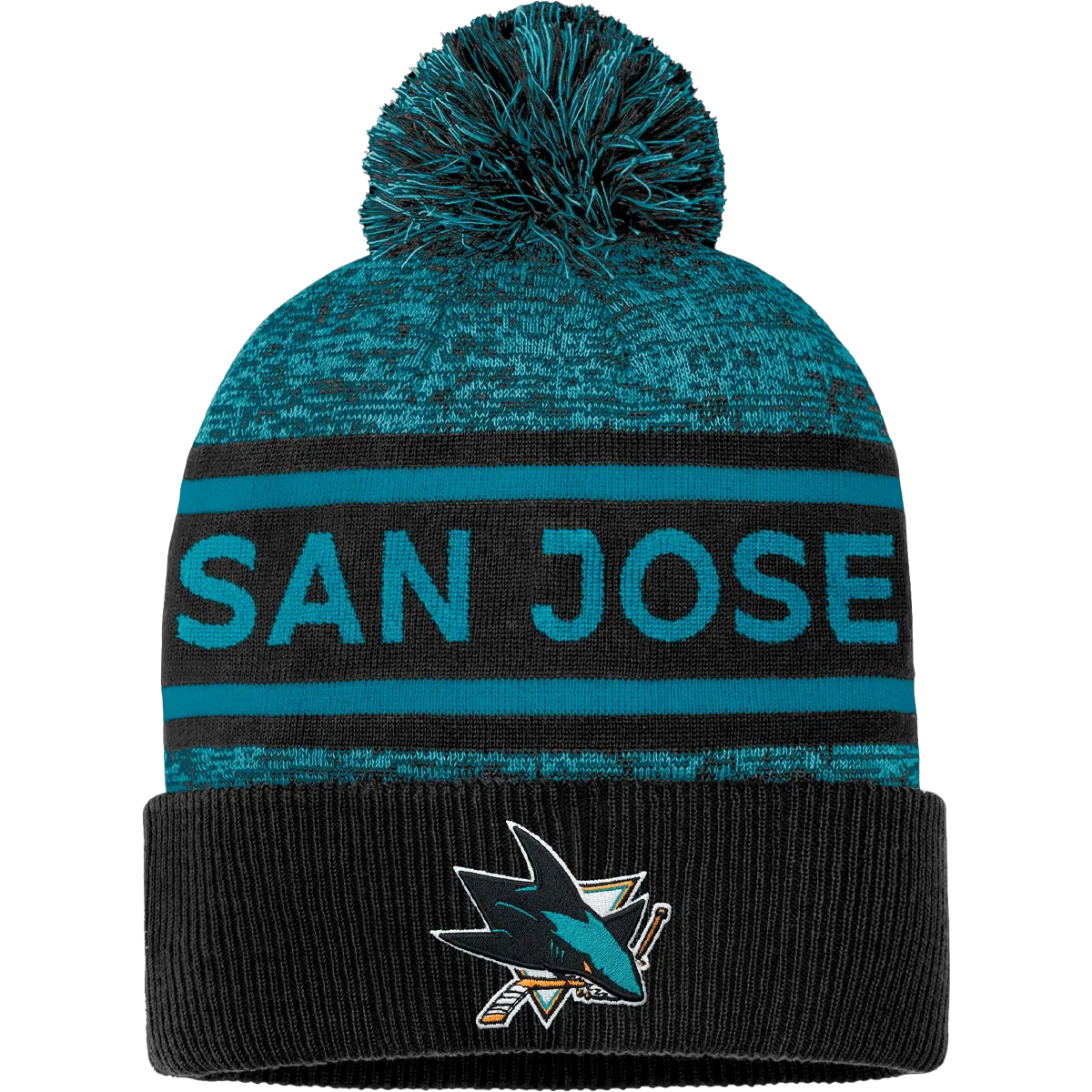 Sharks Pro Rink Cuffed Pom Knit